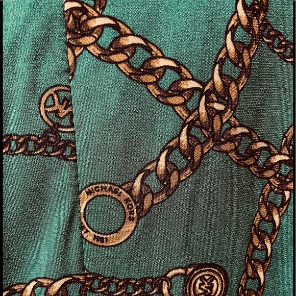 Michael Kors Green and Gold Chain Dress - Picture 6 of 6